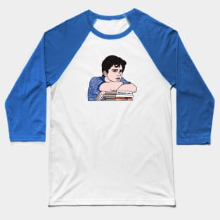 Elio with Books Baseball T-Shirt